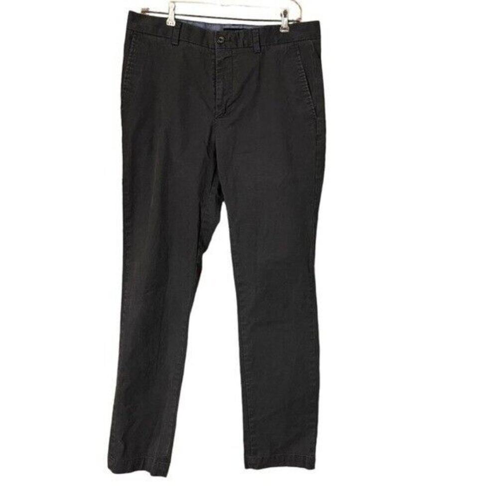 Banana Republic Mens Chino Pants 33 x 32 Gray “Aiden" Casual Office Altered Hem
